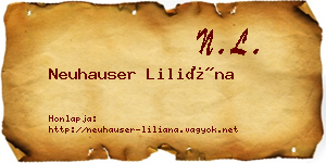 Neuhauser Liliána névjegykártya